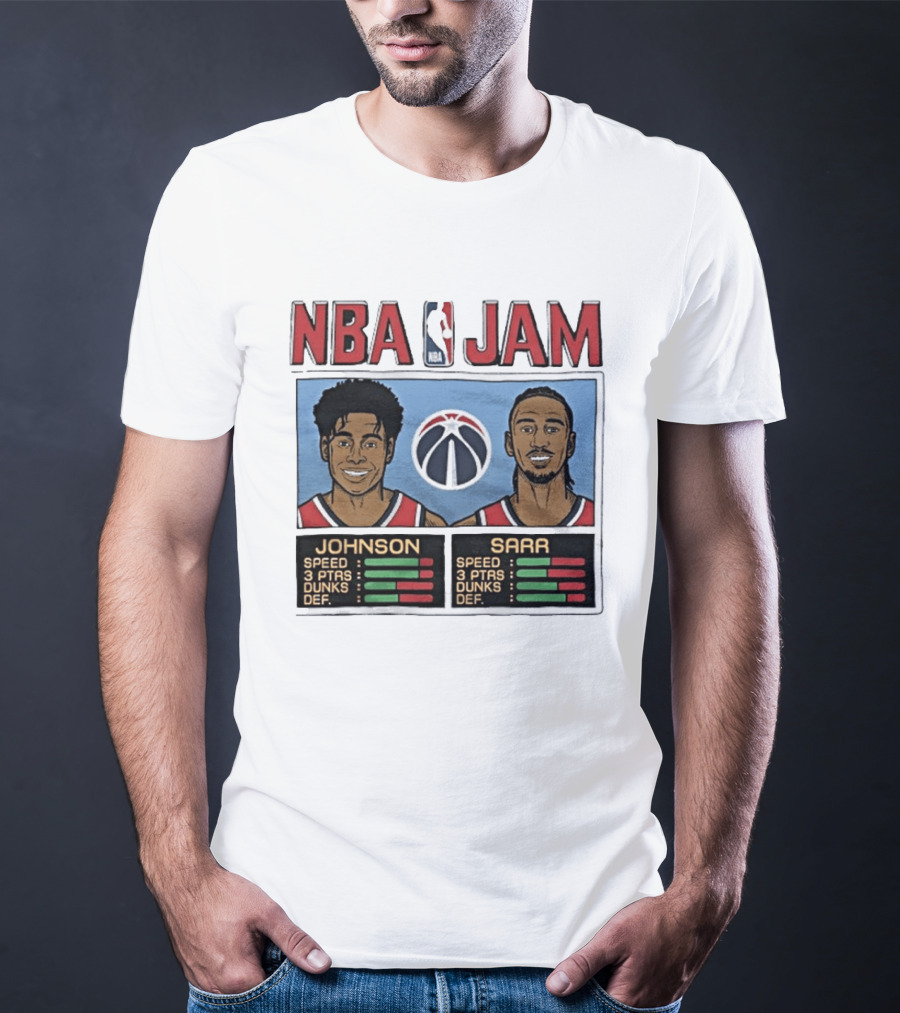 NBA Jam Wizards Johnson Alex Sarr Players Speed Points Dunks Defense T-Shirt