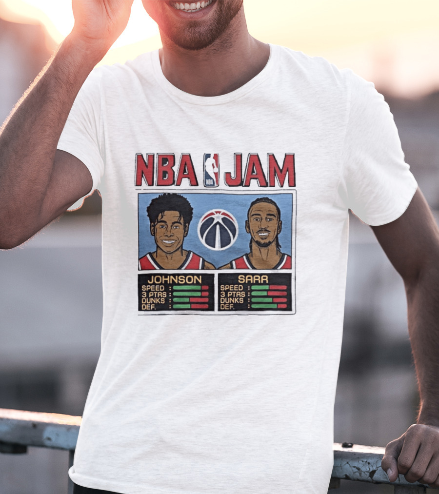 NBA Jam Wizards Johnson Alex Sarr Players Speed Points Dunks Defense T-Shirt