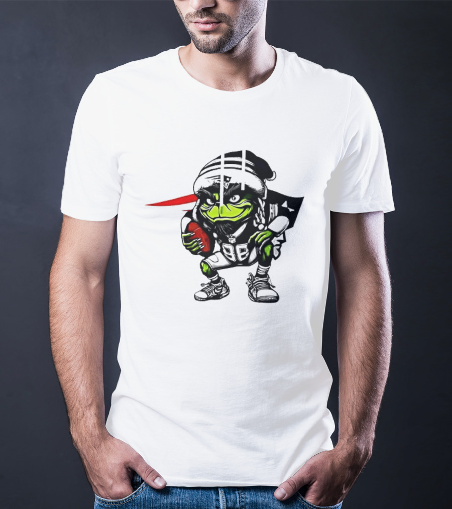 New England Patriots Grinch Christmas Football Collaboration T-Shirt