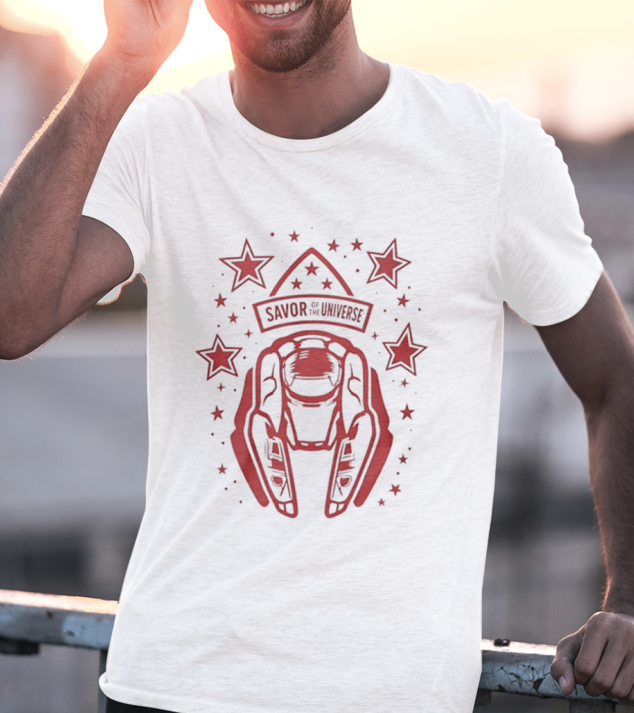 Savor Space Helmet Astronaut Starry Universe Adventure T-Shirt