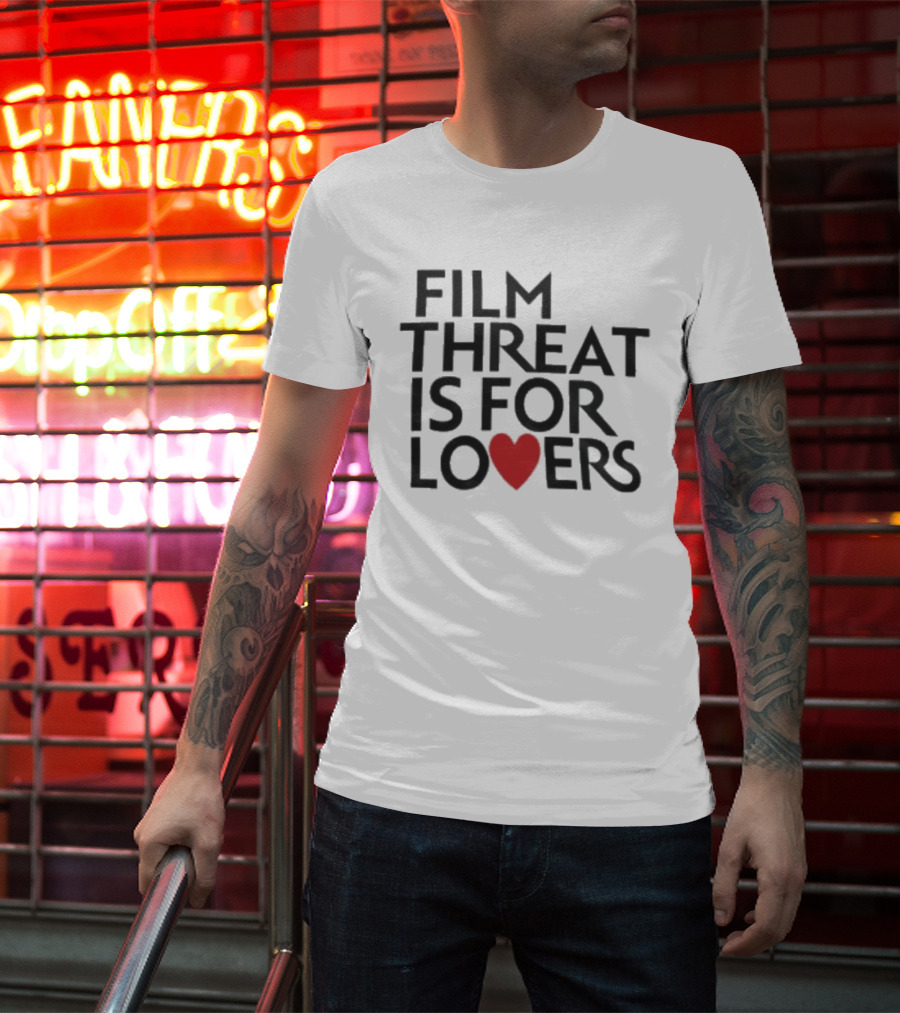 Film Threat Is For Lovers Red Heart T-Shirt