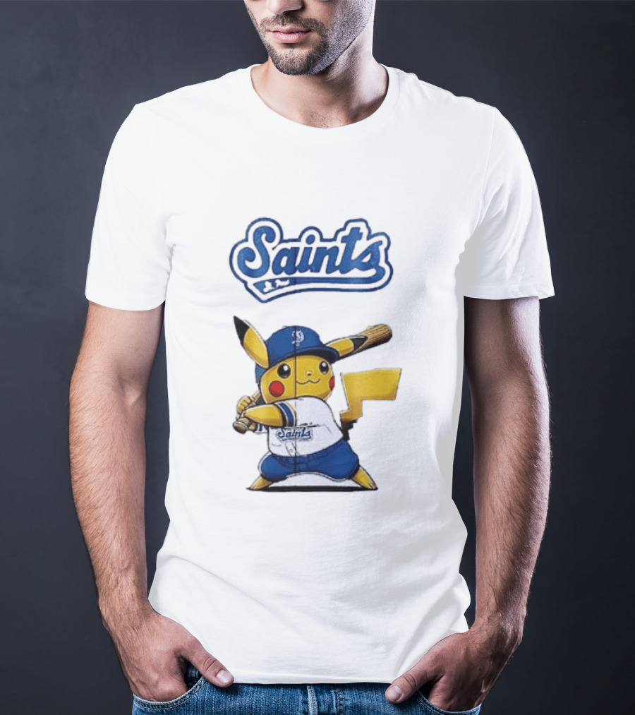 St Paul Saints Pikachu Baseball Collaboration T-Shirt