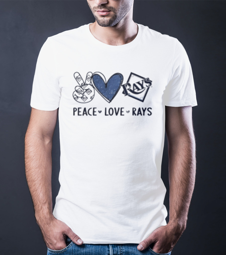 Peace Love Rays Tampa Bay Baseball Original T-Shirt