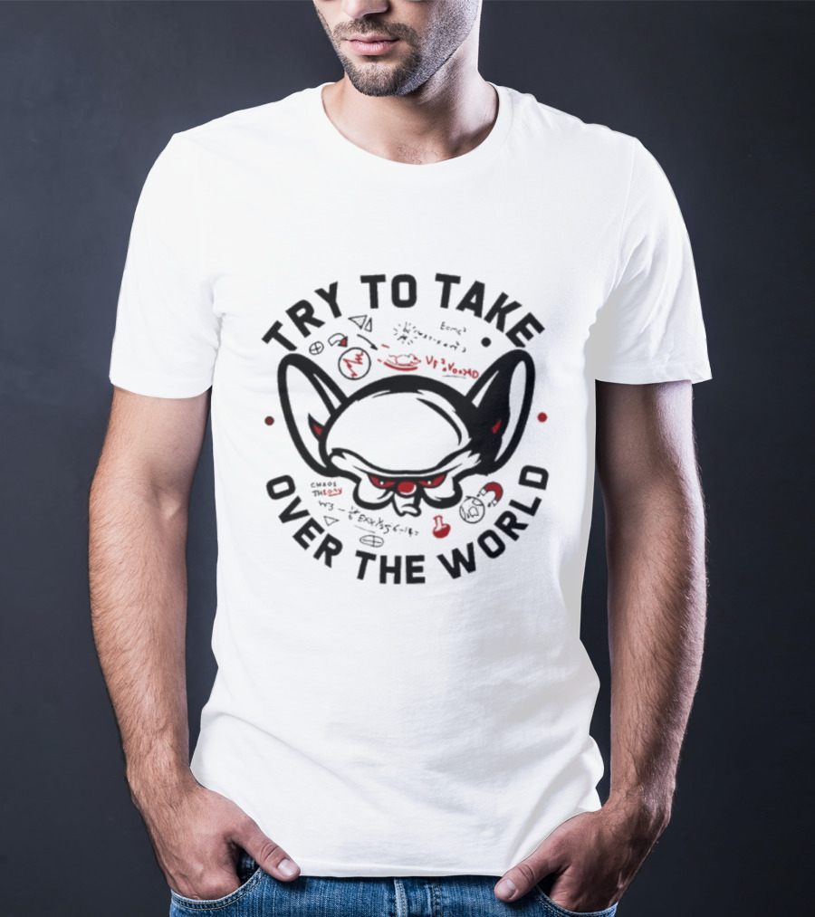 Try To Take Over The World Brain Cartoon T-Shirt