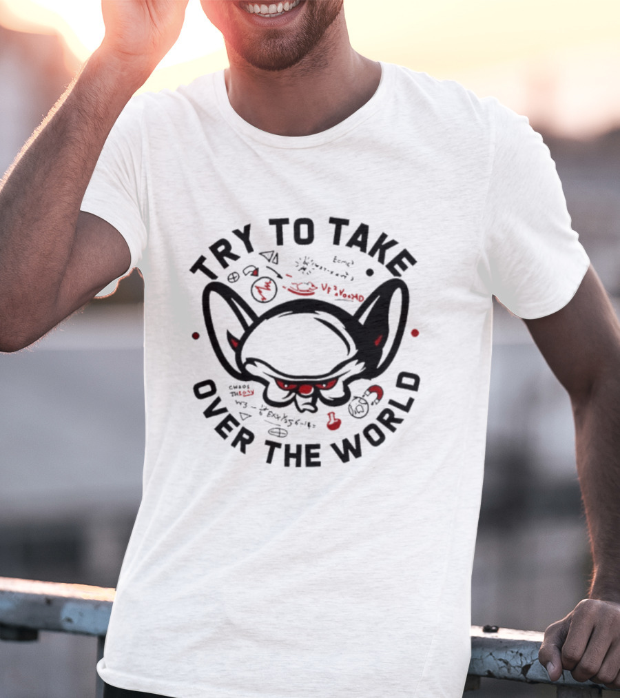 Try To Take Over The World Brain Cartoon T-Shirt