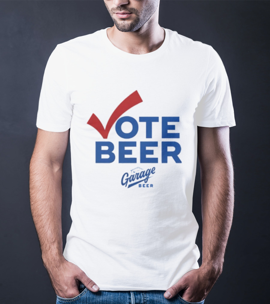 Vote Beer Garage Beer 2025 Checkmark Original T-Shirt