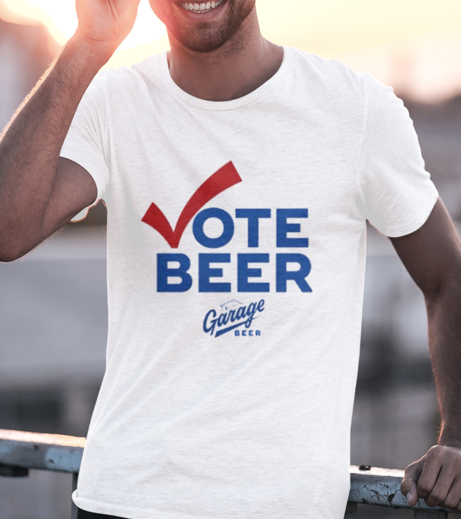Vote Beer Garage Beer 2025 Checkmark Original T-Shirt