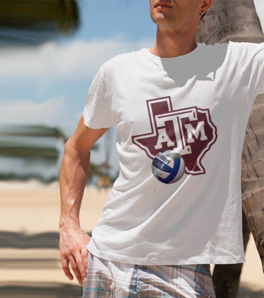 Texas A&M Aggies Volleyball Molten NCAA Map Team Spirit T-Shirt