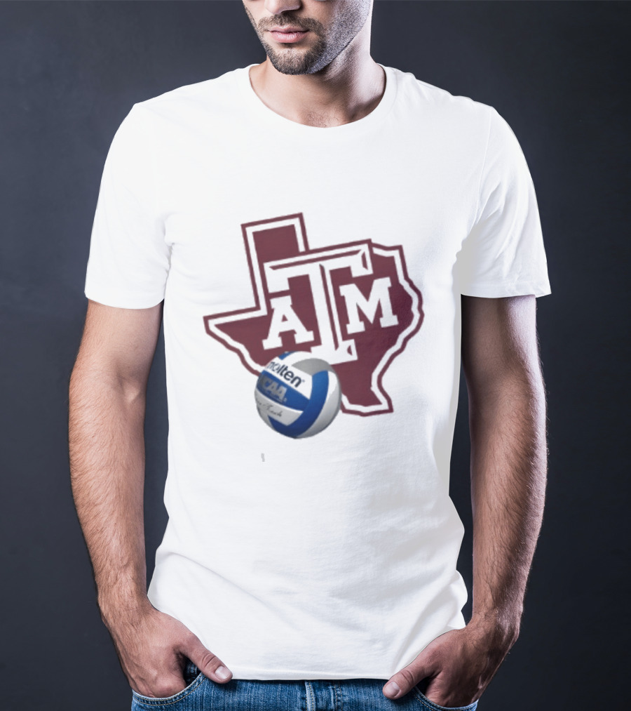 Texas A&M Aggies Volleyball Molten NCAA Map Team Spirit T-Shirt
