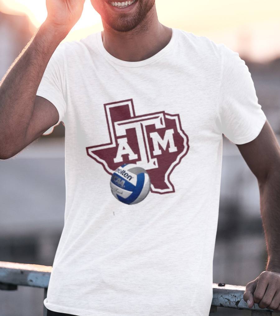 Texas A&M Aggies Volleyball Molten NCAA Map Team Spirit T-Shirt
