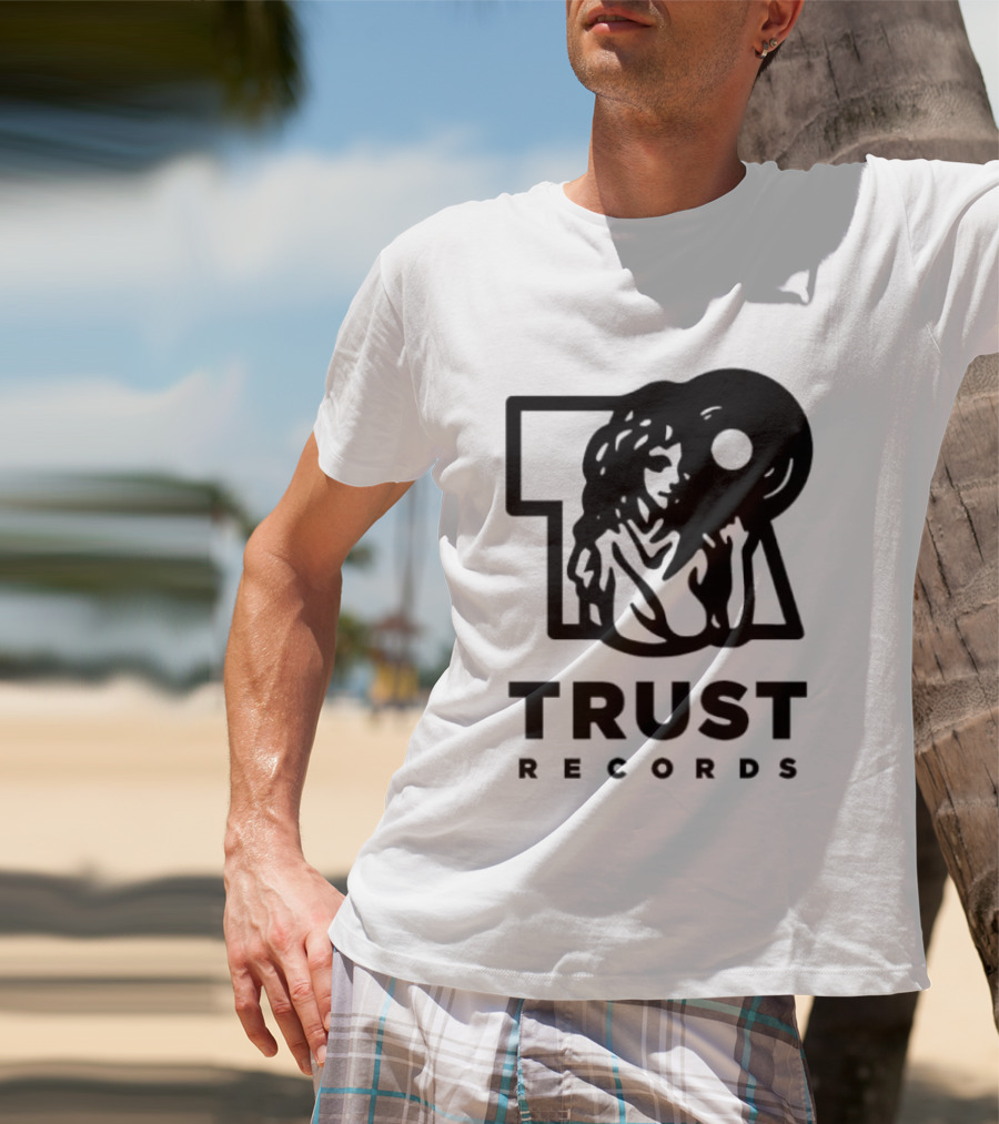 Trust Records Vinyl Spinning Woman T-Shirt