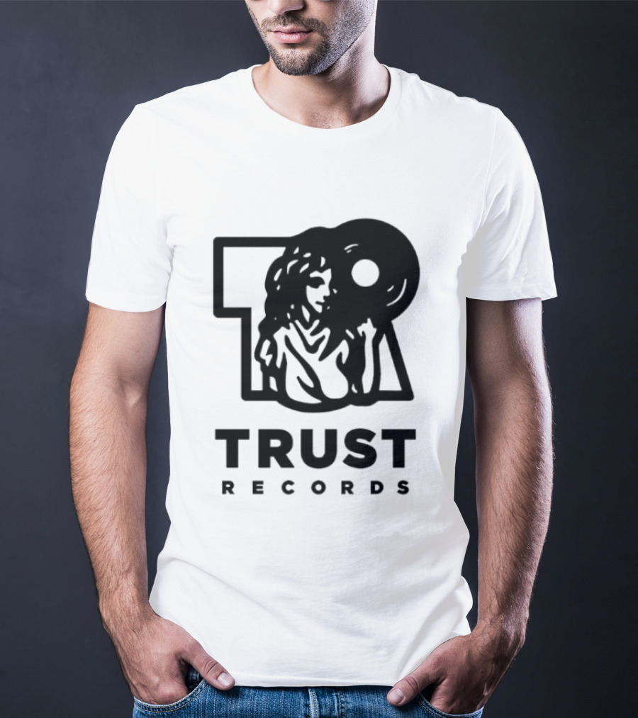 Trust Records Vinyl Spinning Woman T-Shirt