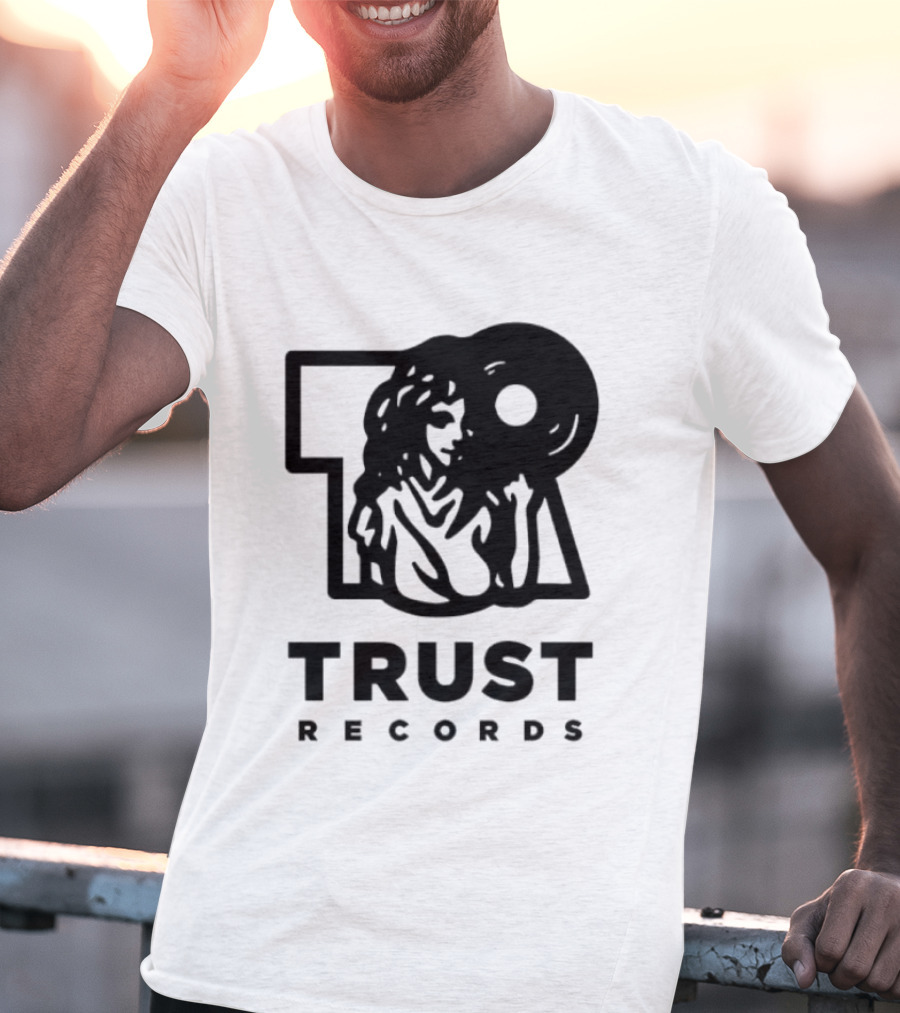 Trust Records Vinyl Spinning Woman T-Shirt