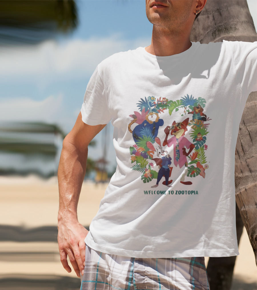 Welcome To Zootopia Enjoy Our Pawpsicle Jungle Adventure Characters T-Shirt