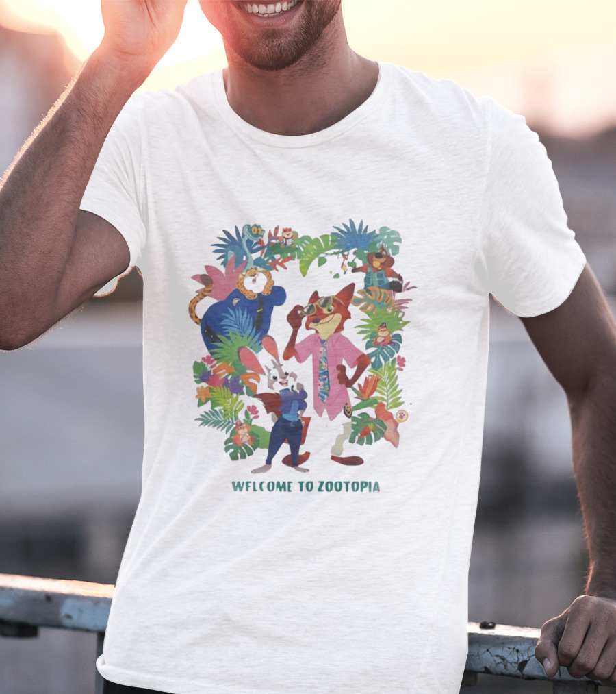 Welcome To Zootopia Enjoy Our Pawpsicle Jungle Adventure Characters T-Shirt