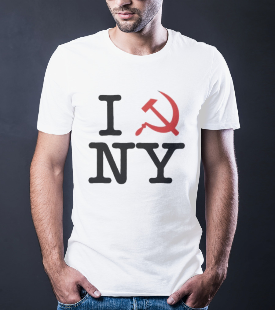 I Love NY Zohran Mamdani Hammer And Sickle T-Shirt