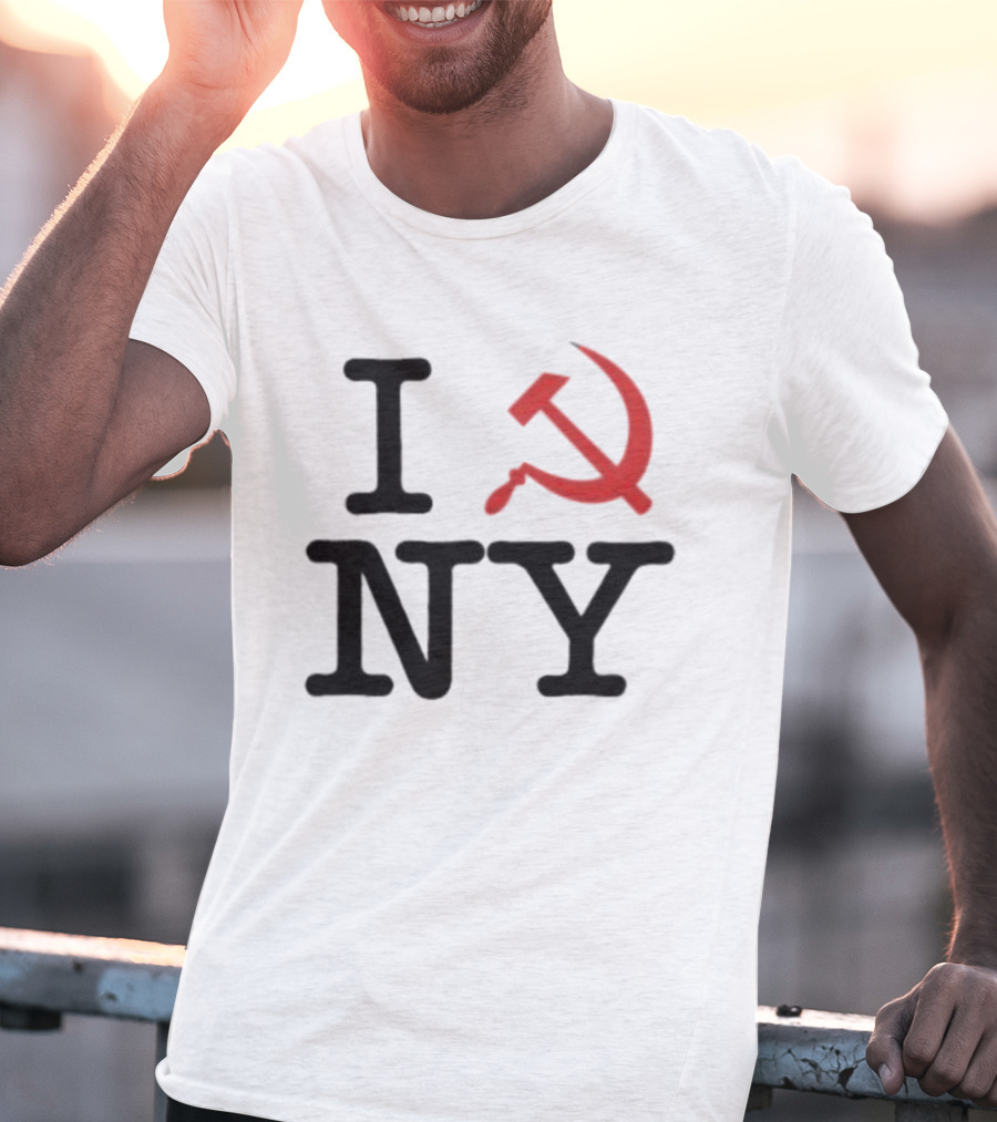 I Love NY Zohran Mamdani Hammer And Sickle T-Shirt