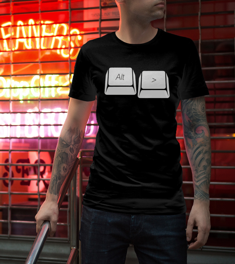 Alt Greater Than Keyboard Keys Shortcut T-Shirt