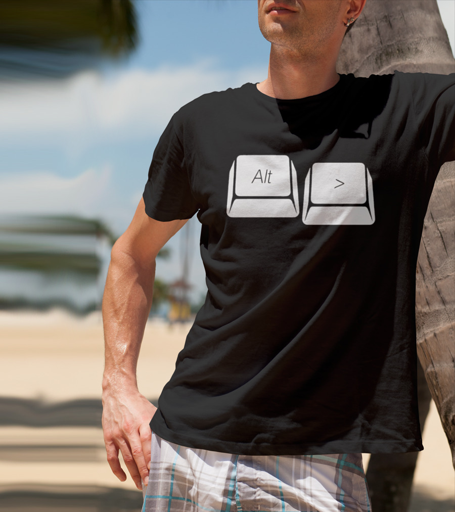 Alt Greater Than Keyboard Keys Shortcut T-Shirt