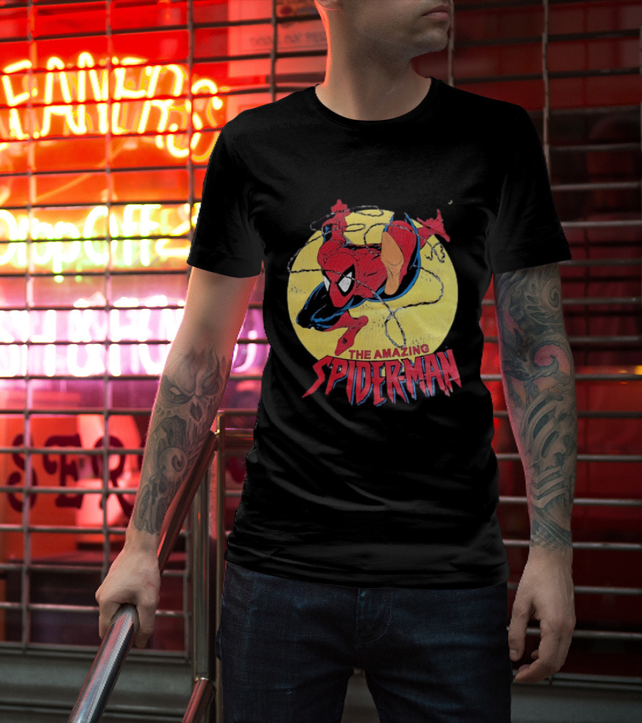 Amazing Spider Man Distressed Marvel Superhero Webslinger T-Shirt