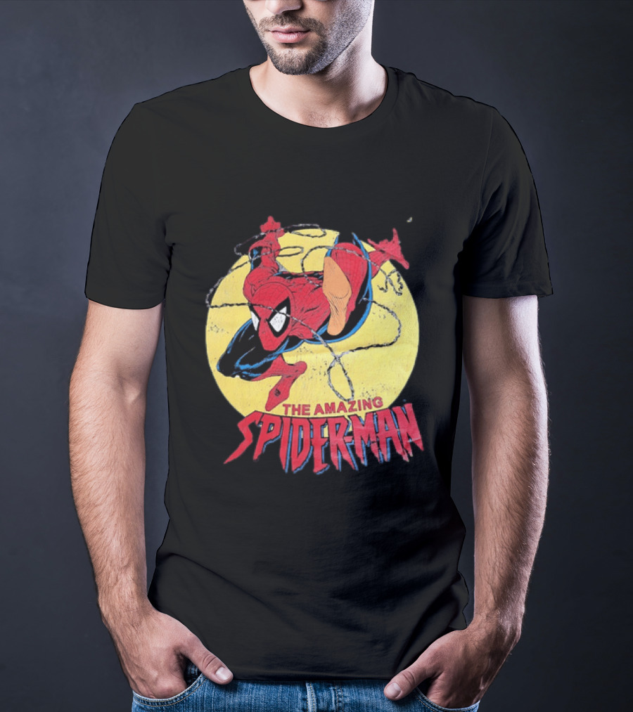 Amazing Spider Man Distressed Marvel Superhero Webslinger T-Shirt