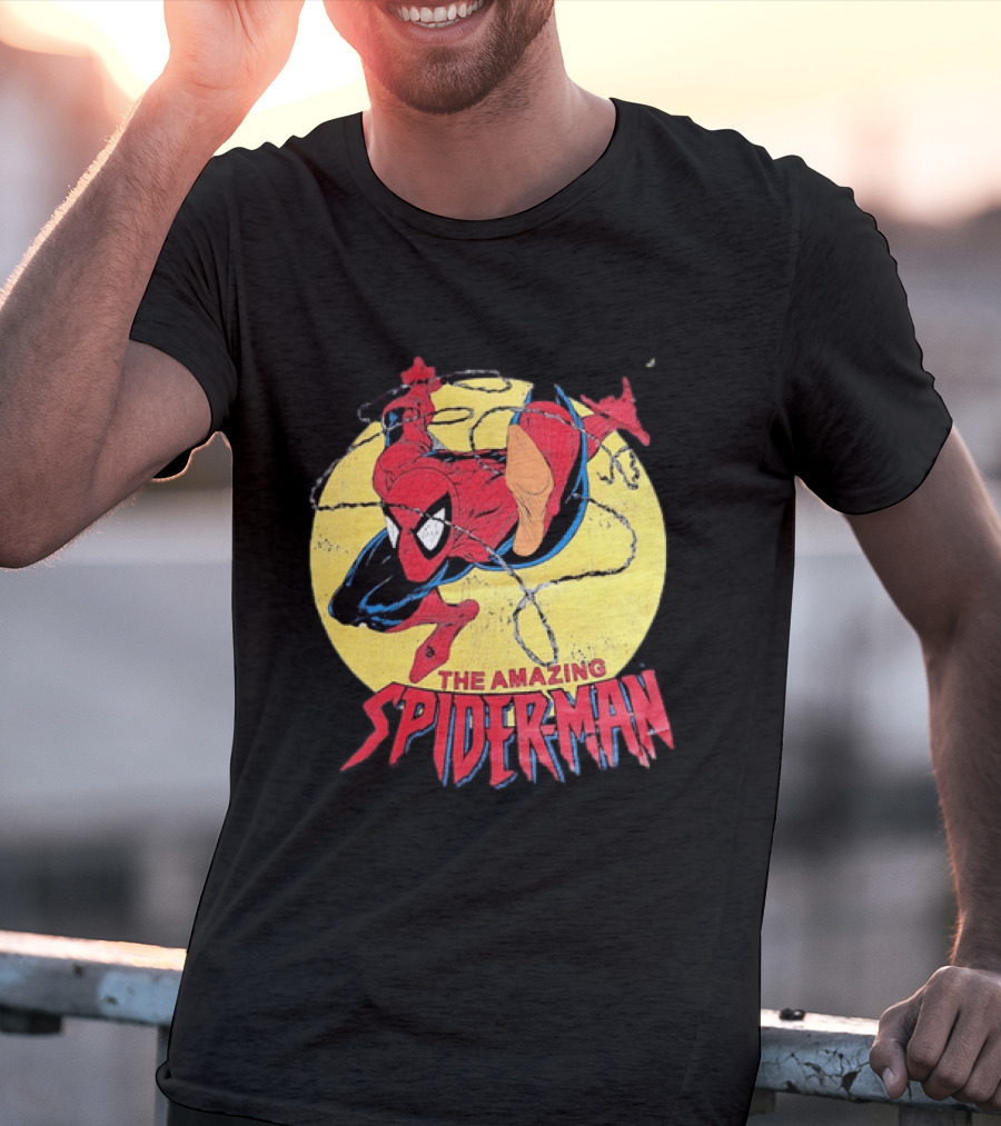 Amazing Spider Man Distressed Marvel Superhero Webslinger T-Shirt