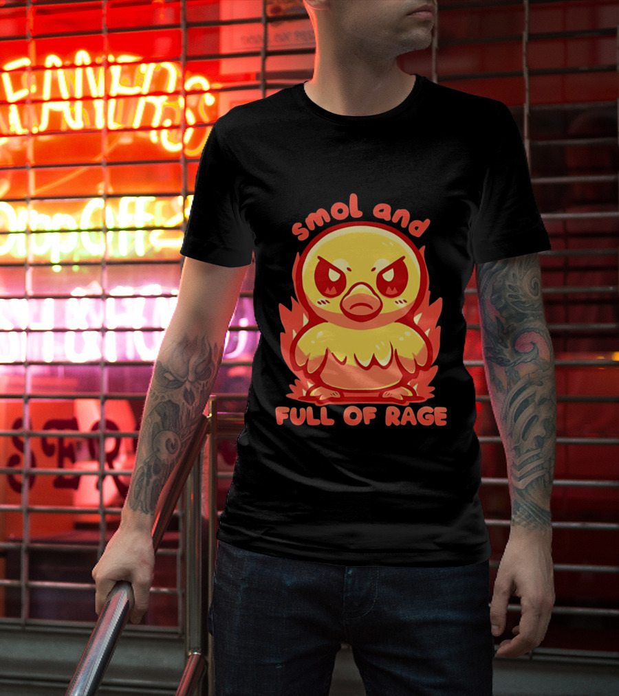 Smol And Full Of Rage Angry Duck T-Shirt