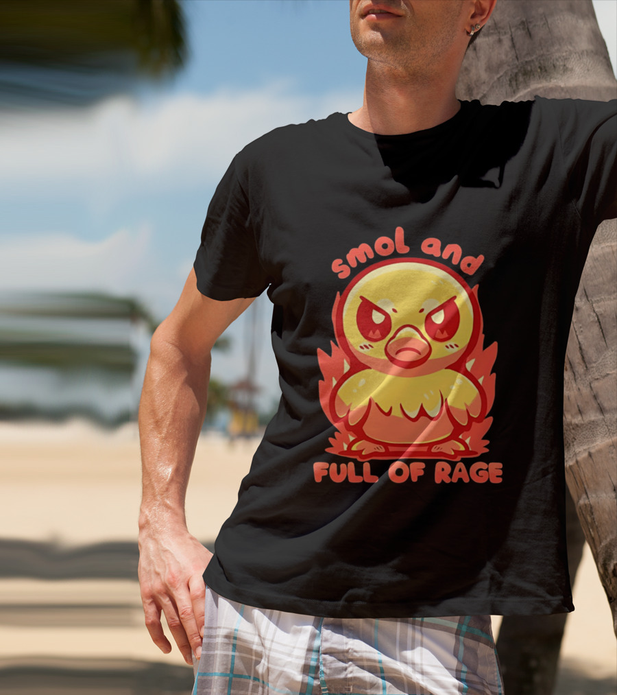 Smol And Full Of Rage Angry Duck T-Shirt