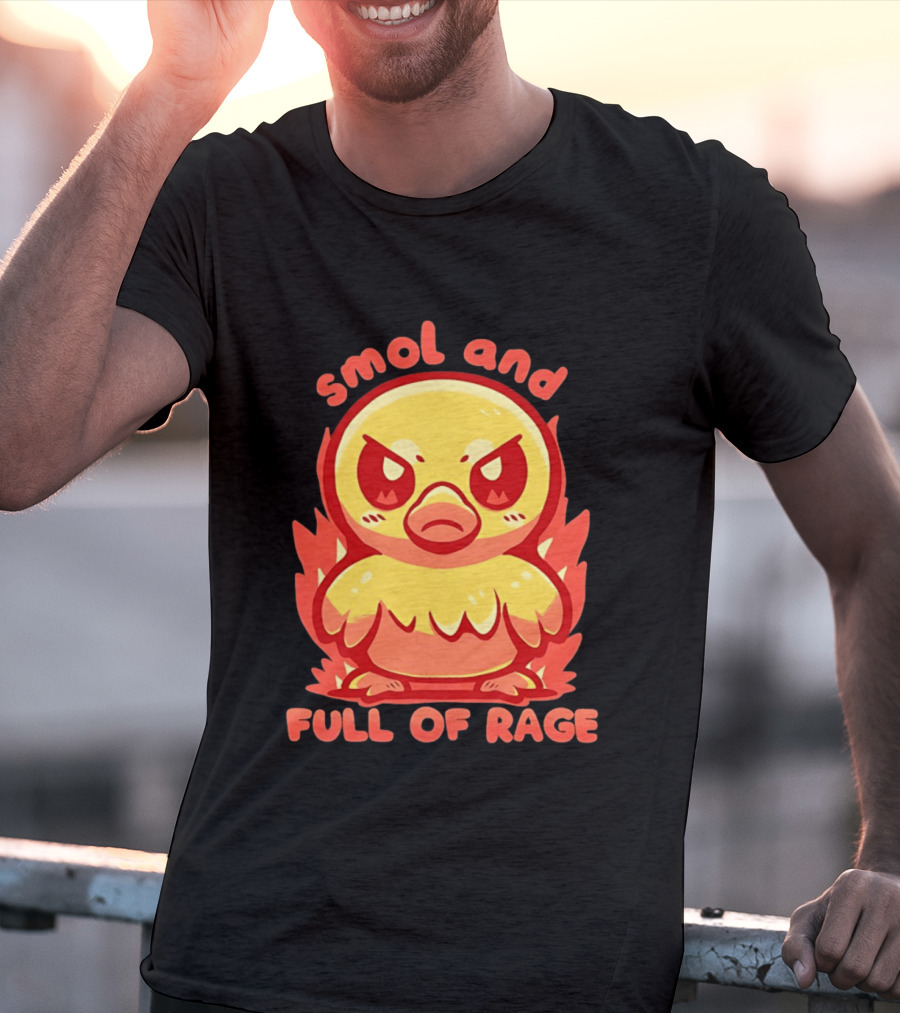 Smol And Full Of Rage Angry Duck T-Shirt