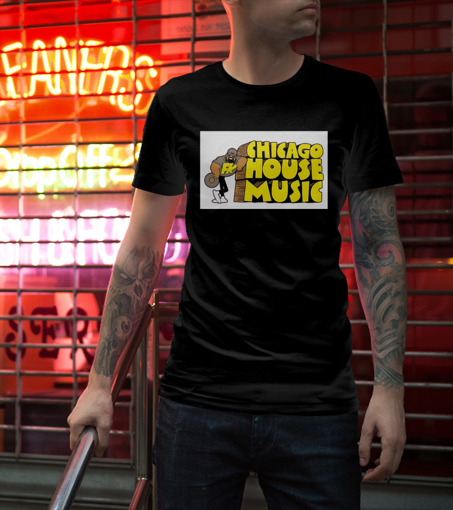 FK Chicago House Music Retro Vinyl DJ T-Shirt
