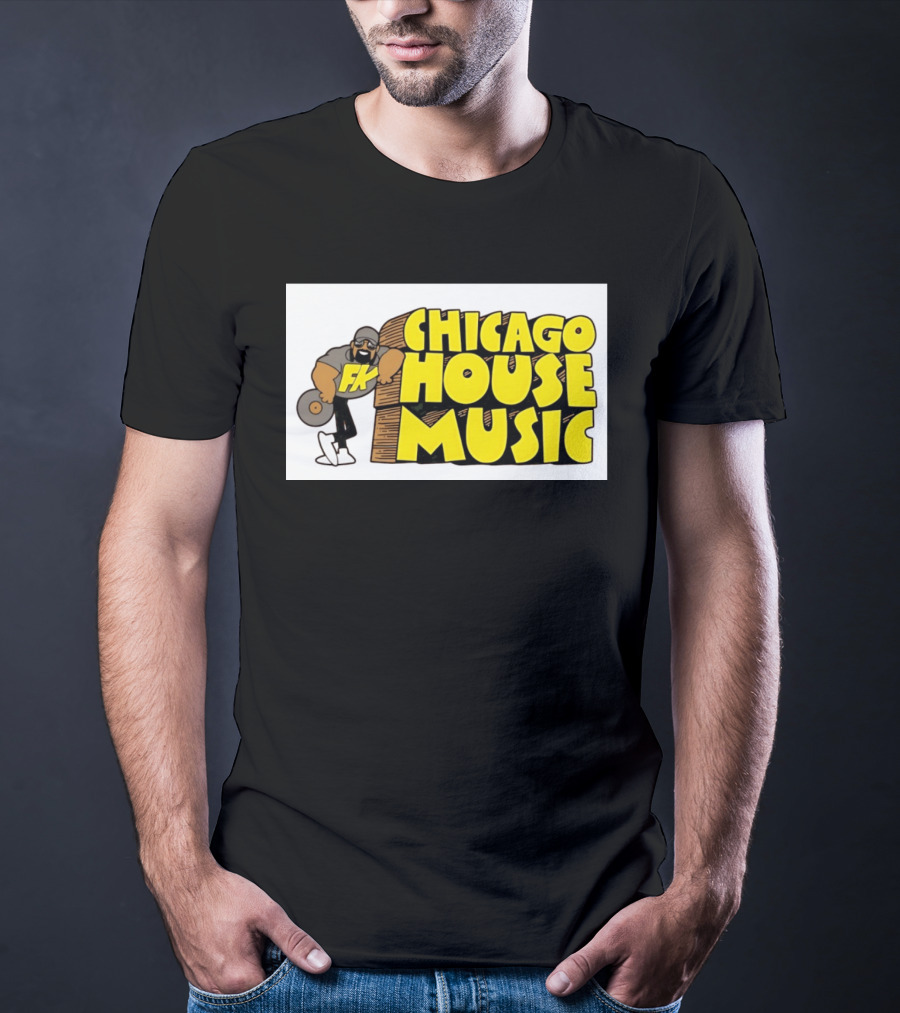 FK Chicago House Music Retro Vinyl DJ T-Shirt