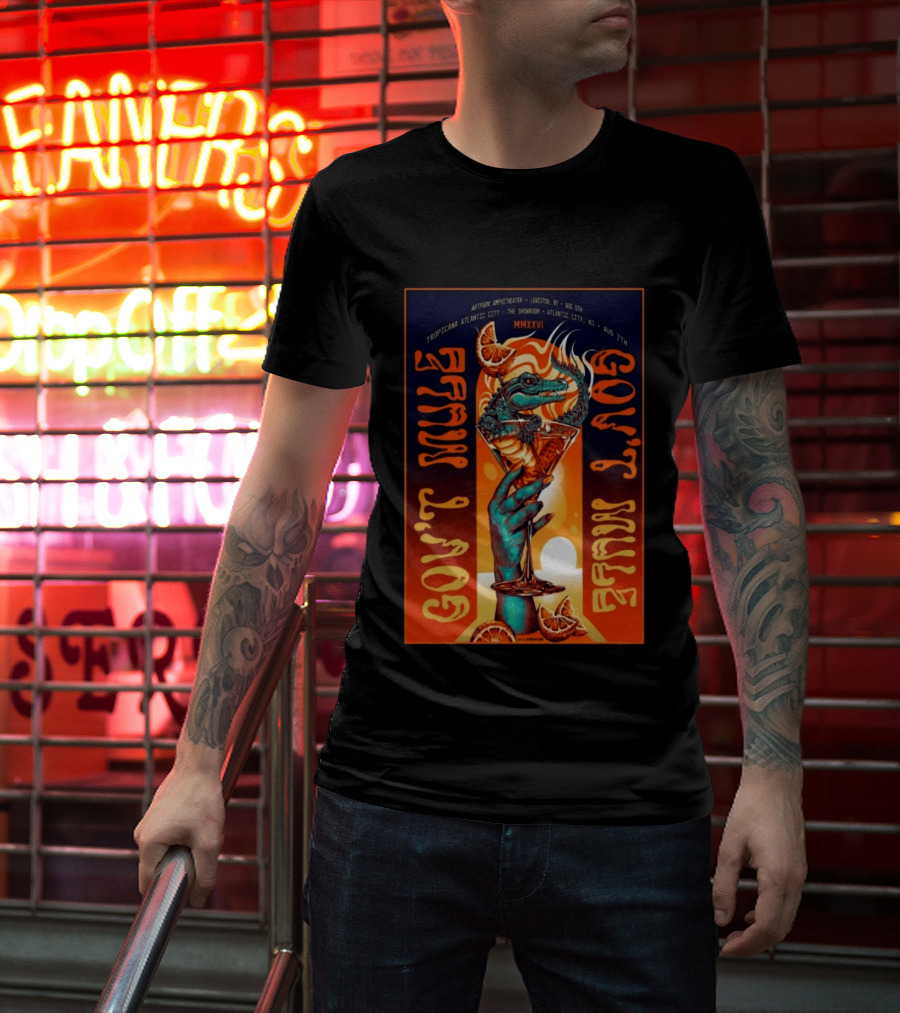 Gov't Mule August 7 Tropicana Showroom Atlantic City MMXXVI Alligator Cocktail T-Shirt