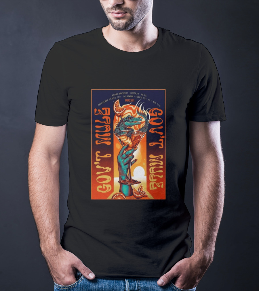 Gov't Mule August 7 Tropicana Showroom Atlantic City MMXXVI Alligator Cocktail T-Shirt