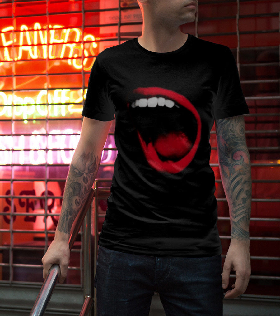 Benjamin Ingrosso Store Mouth European Tour Red Lips Open Mouth Image T-Shirt