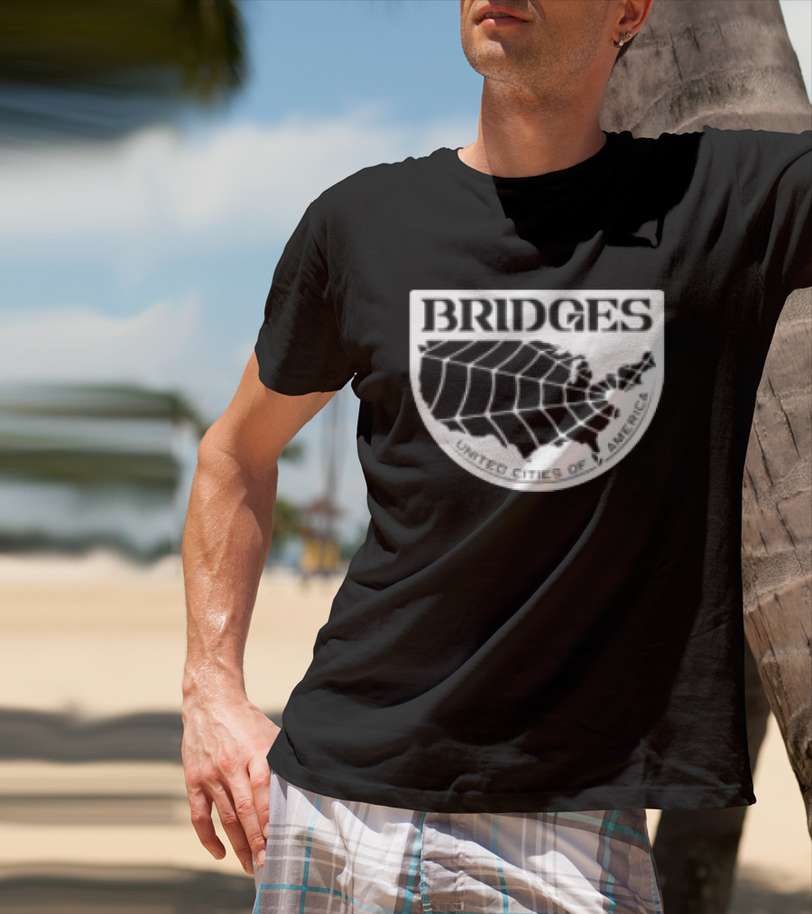 Brain Dead X Death Stranding Bridges United Cities Of America T-Shirt