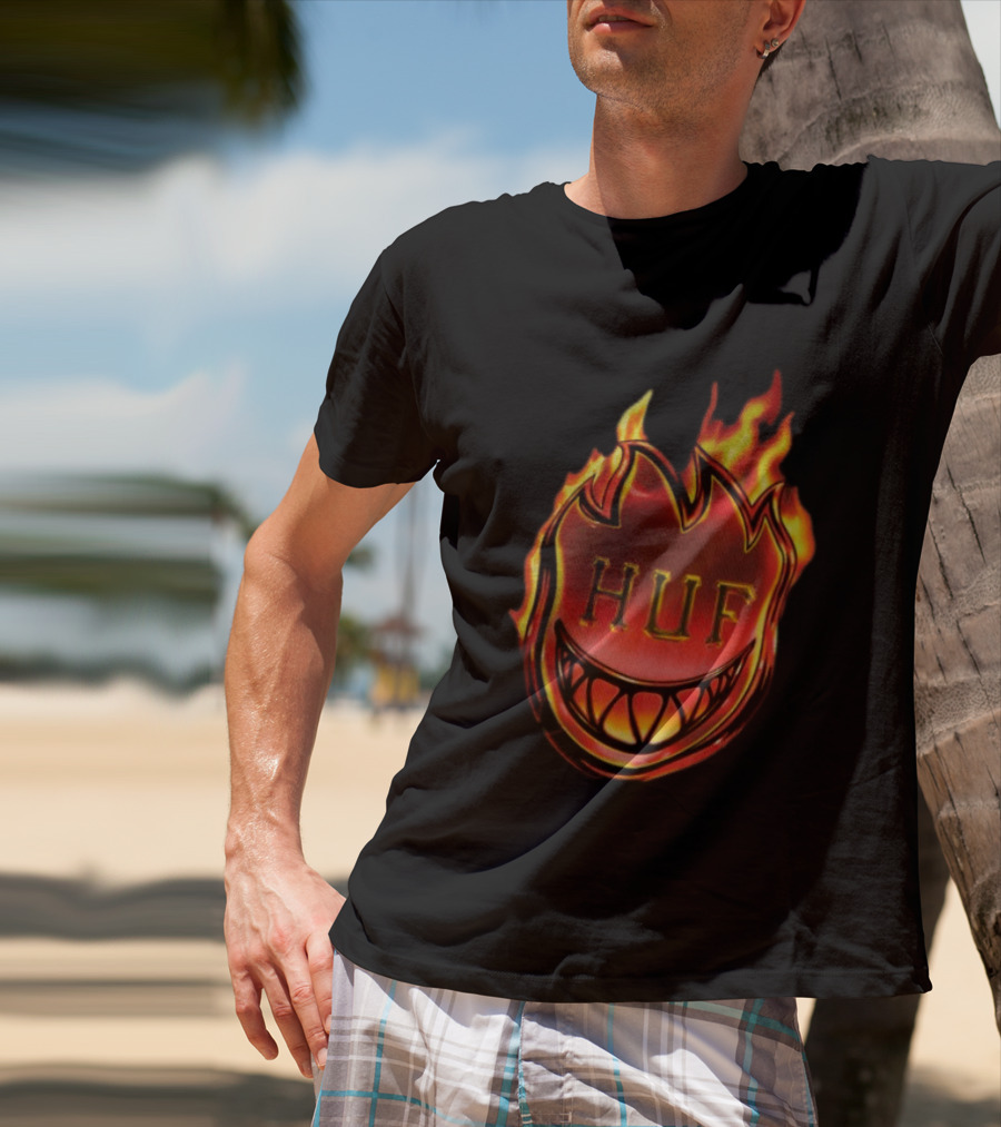 Huf X Spitfire Flame Galaxies Collaboration With Iconic Smiling T-Shirt