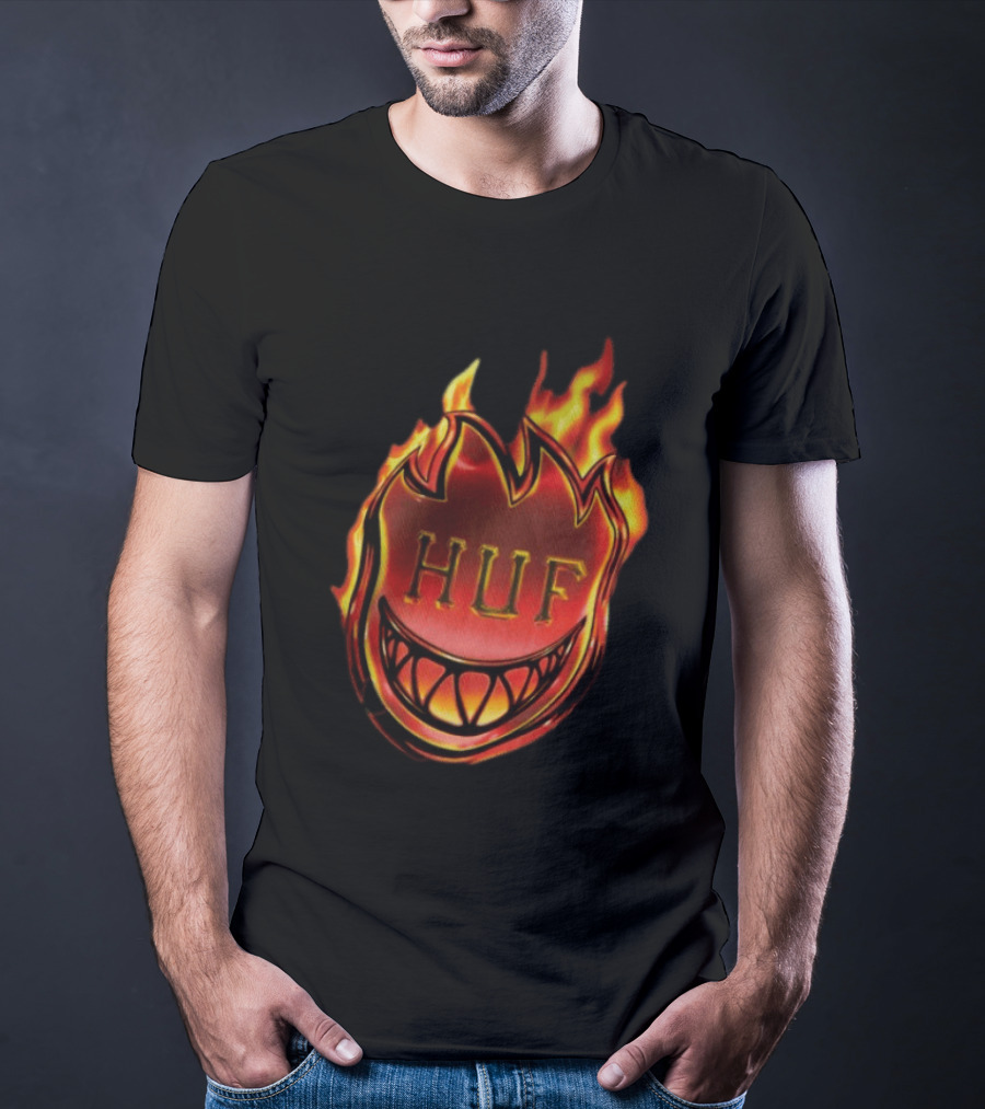 Huf X Spitfire Flame Galaxies Collaboration With Iconic Smiling T-Shirt