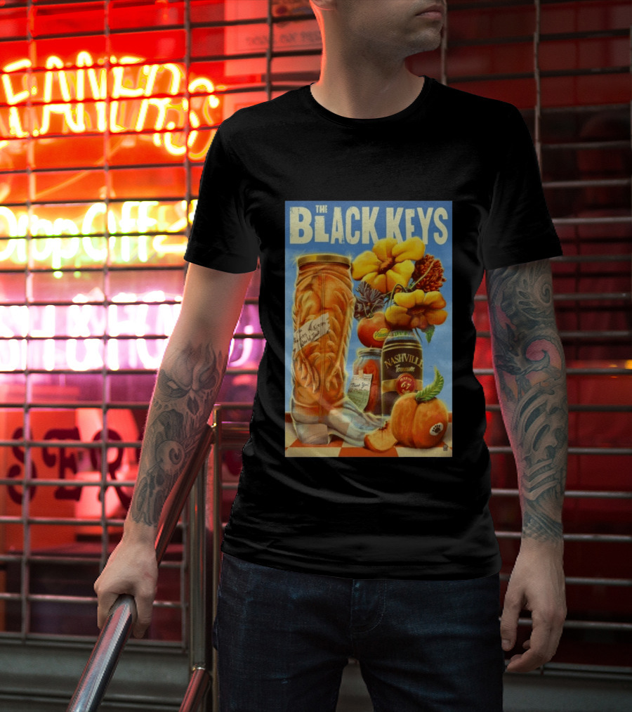 The Black Keys Nashville 2026 Boots Jars Pumpkins Flowers T-Shirt