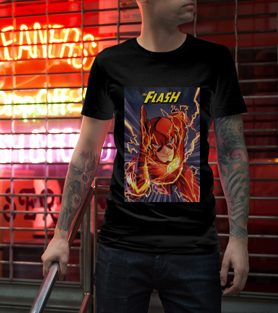 The Flash DC Comics Superhero Lightning Speedburst T-Shirt