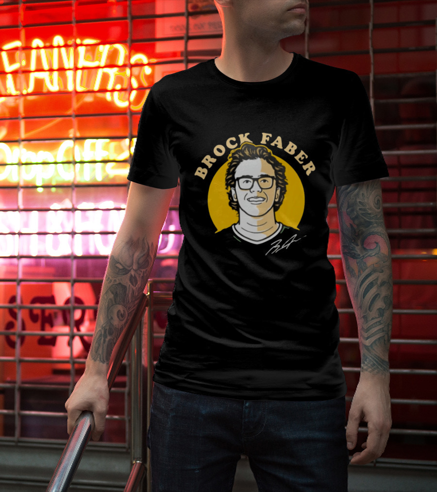 Brock Faber Minnesota Wild Comicstyle T-Shirt