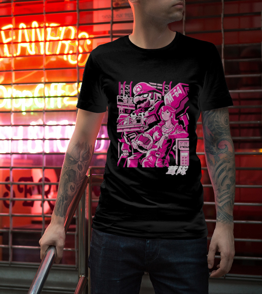 Turtle Destroyer M 64 Japanese Manga Style Mario Kart T-Shirt