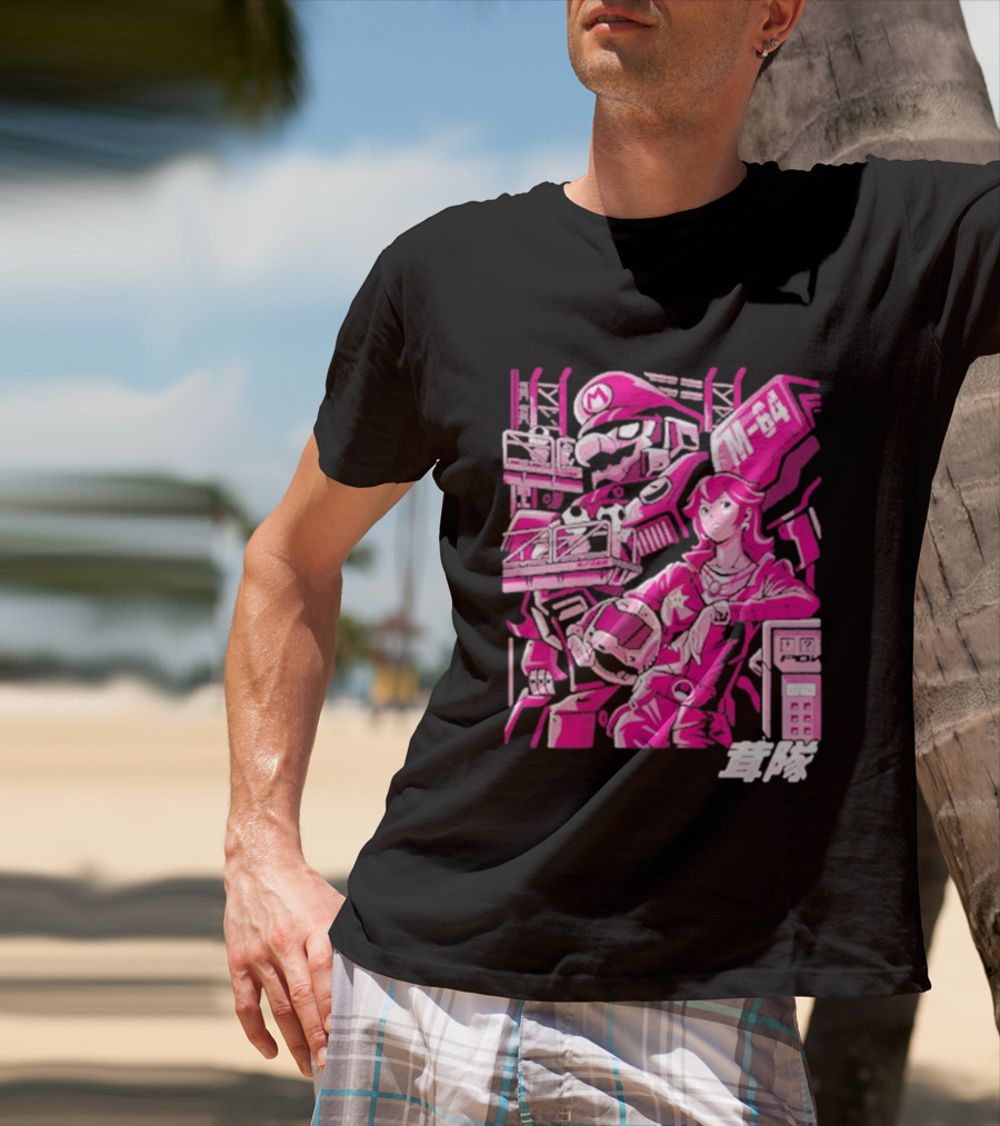 Turtle Destroyer M 64 Japanese Manga Style Mario Kart T-Shirt