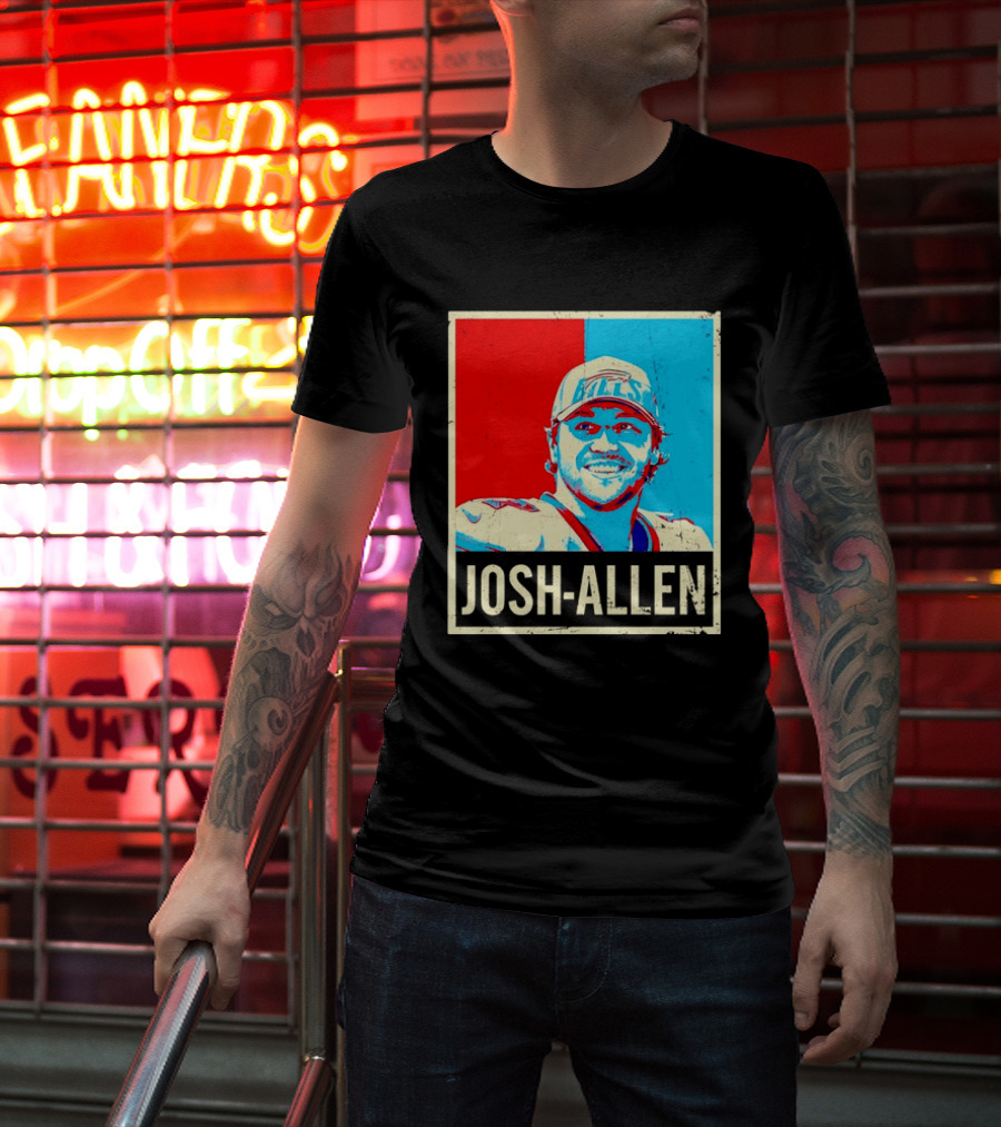 Distressed Josh Allen Buffalo Bills Pop T-Shirt