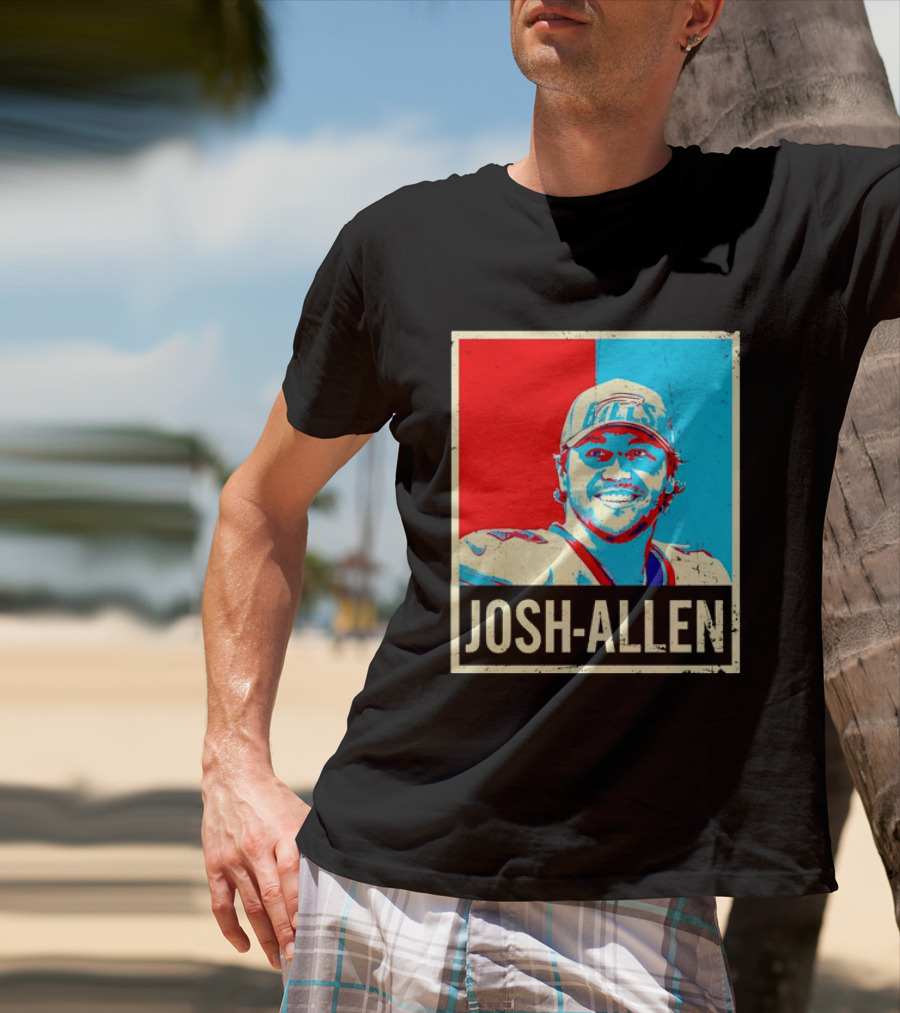 Distressed Josh Allen Buffalo Bills Pop T-Shirt