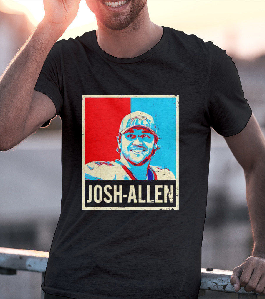 Distressed Josh Allen Buffalo Bills Pop T-Shirt