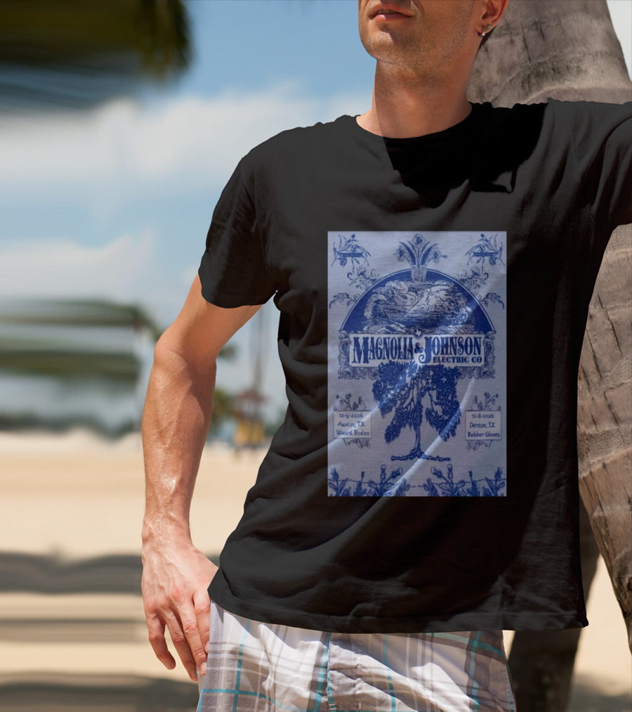 Magnolia And Johnson Electric Co Austin TX Wizard Rodeo Denton TX Rubber Gloves Dec 5 6 2026 T-Shirt