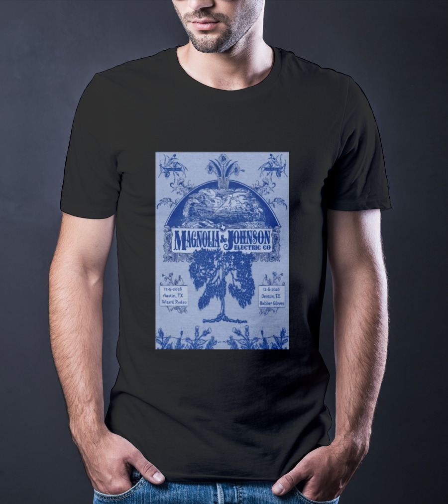 Magnolia And Johnson Electric Co Austin TX Wizard Rodeo Denton TX Rubber Gloves Dec 5 6 2026 T-Shirt