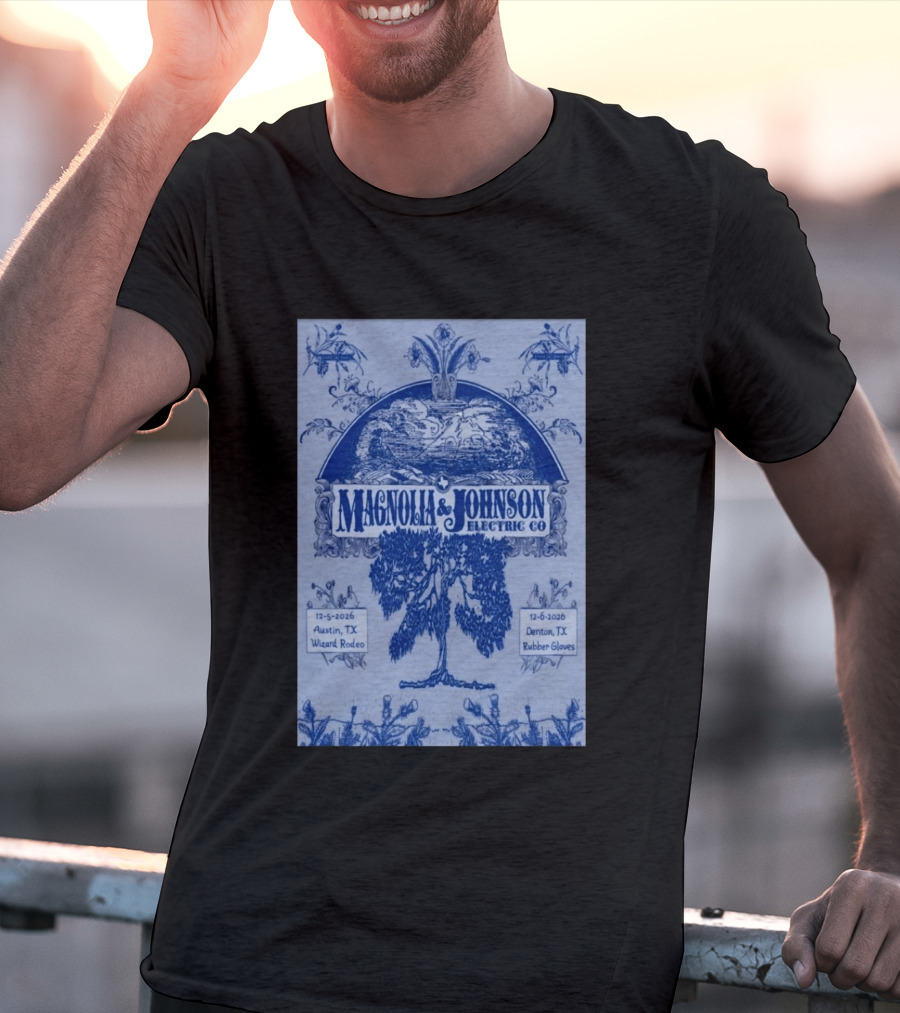 Magnolia And Johnson Electric Co Austin TX Wizard Rodeo Denton TX Rubber Gloves Dec 5 6 2026 T-Shirt