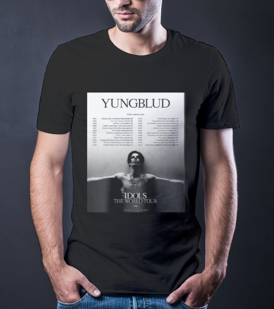 YUNGBLUD Idols The World Tour North America 2026 Schedule Dates Mockup Two Side T-Shirt