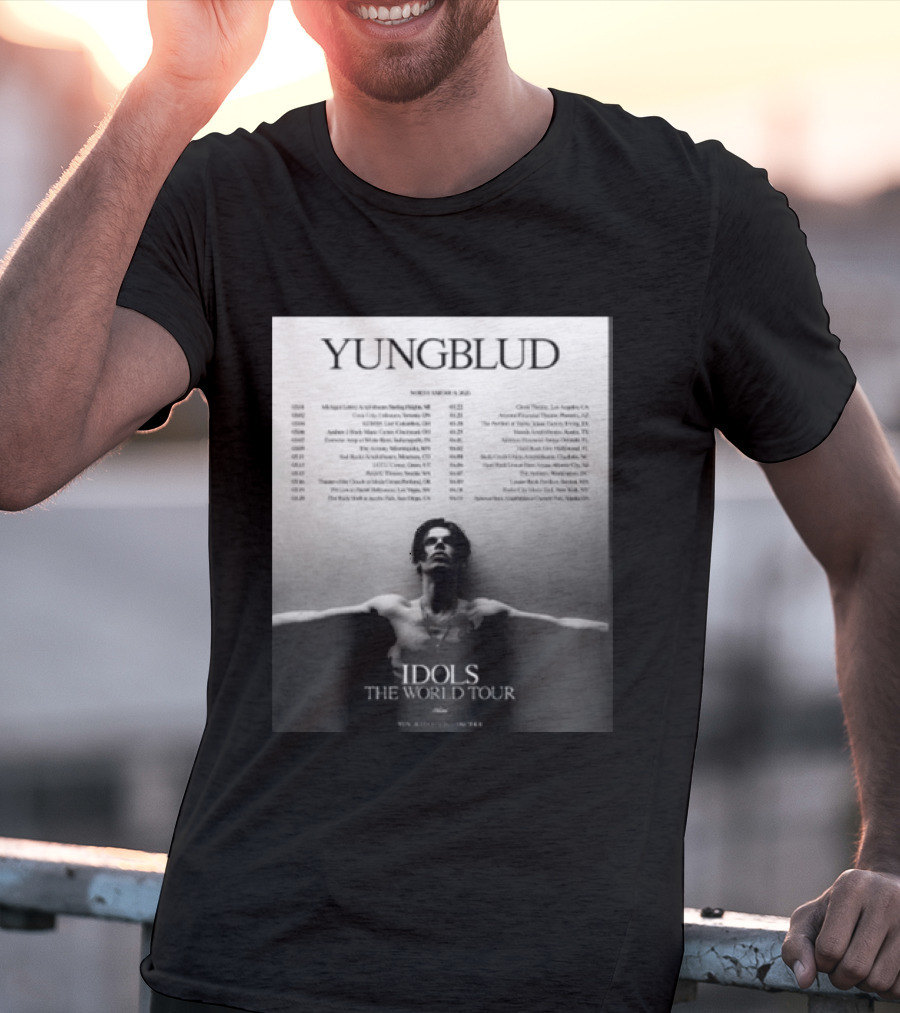 YUNGBLUD Idols The World Tour North America 2026 Schedule Dates Mockup Two Side T-Shirt